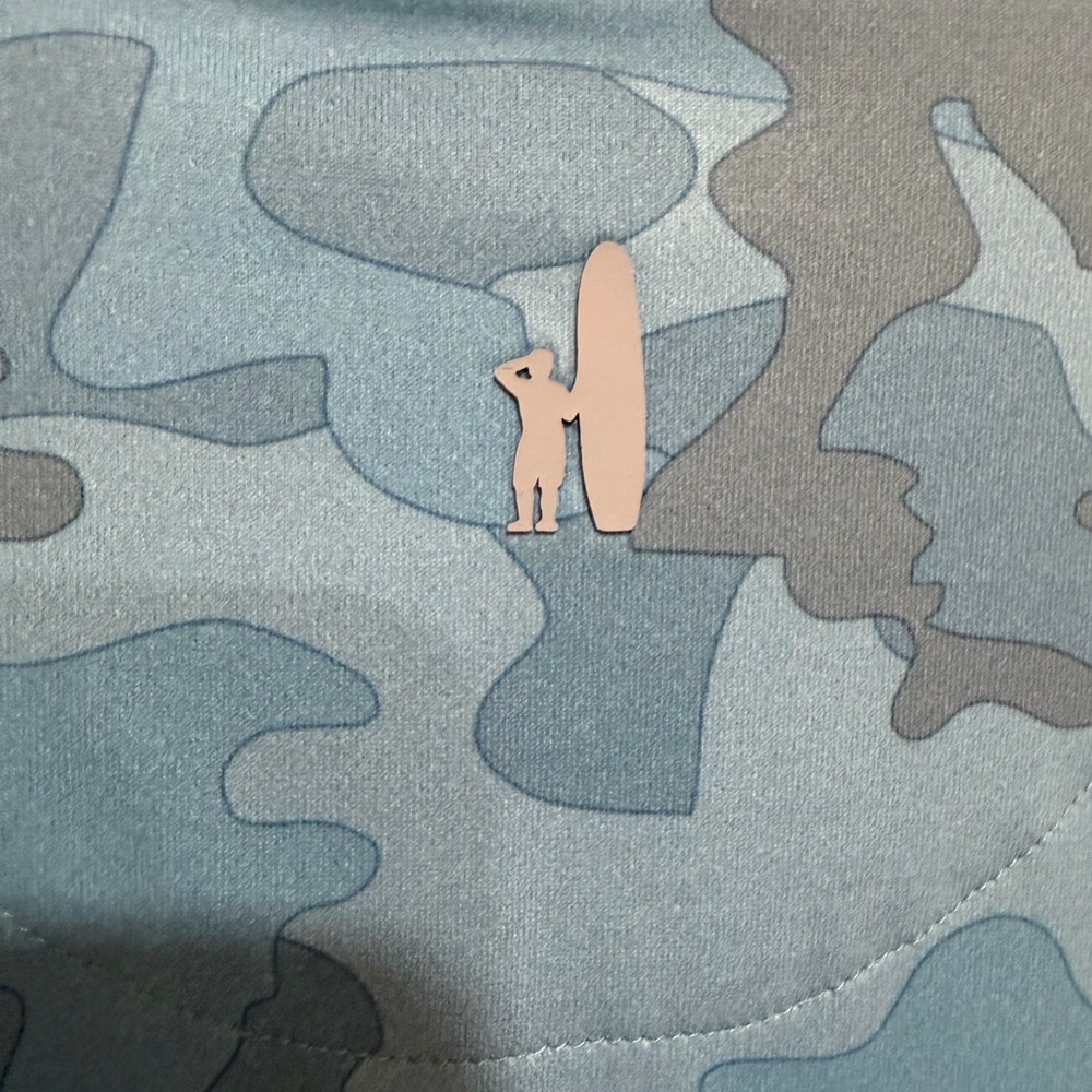 Jonny-O Blue Camouflage Graphic long sleeve shirt